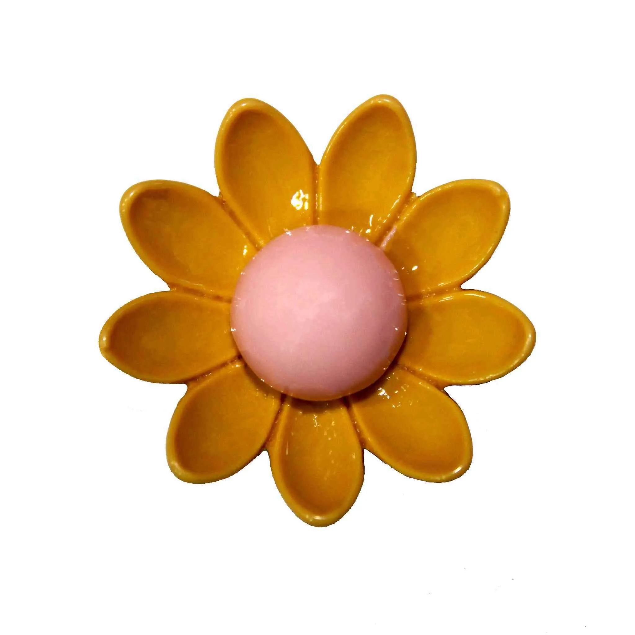 🌸 Flat Back Acrylic Flower Motif for DIY Crafts & Decor! Peachpuff, Khaki, 35mm 🎨