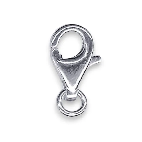 🔗 Lobster Clasp / Cartier Clasp with Open Jump Ring in 18ct White Gold