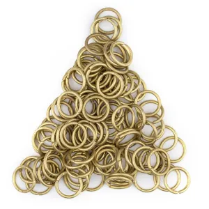 10mm Brass Round Jump Rings (Approx 100 pieces)