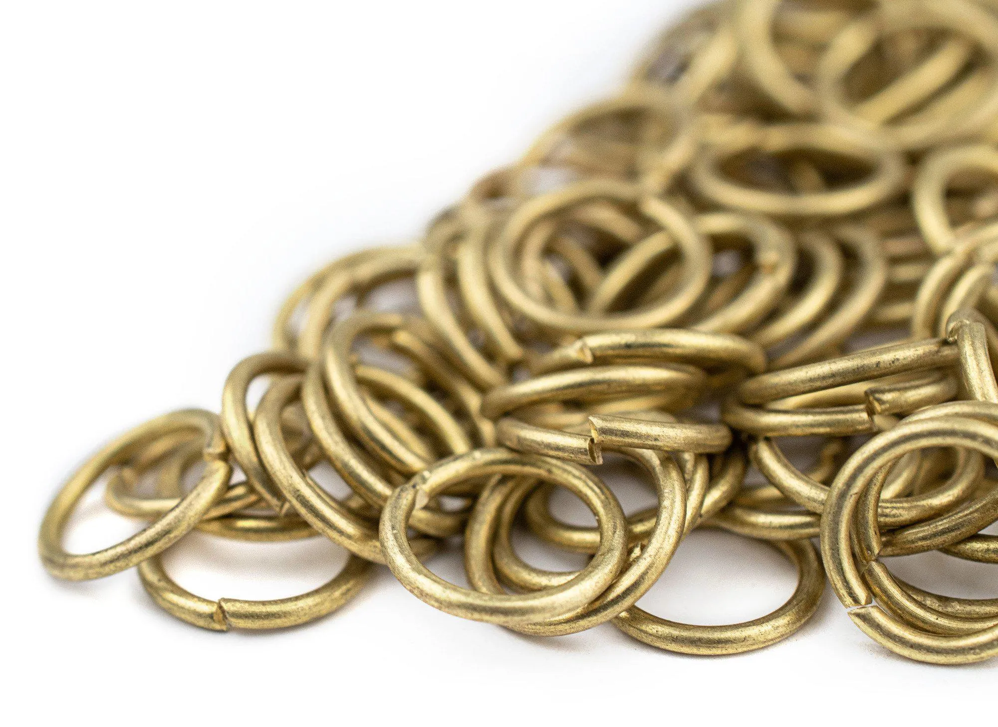 10mm Brass Round Jump Rings (Approx 100 pieces)