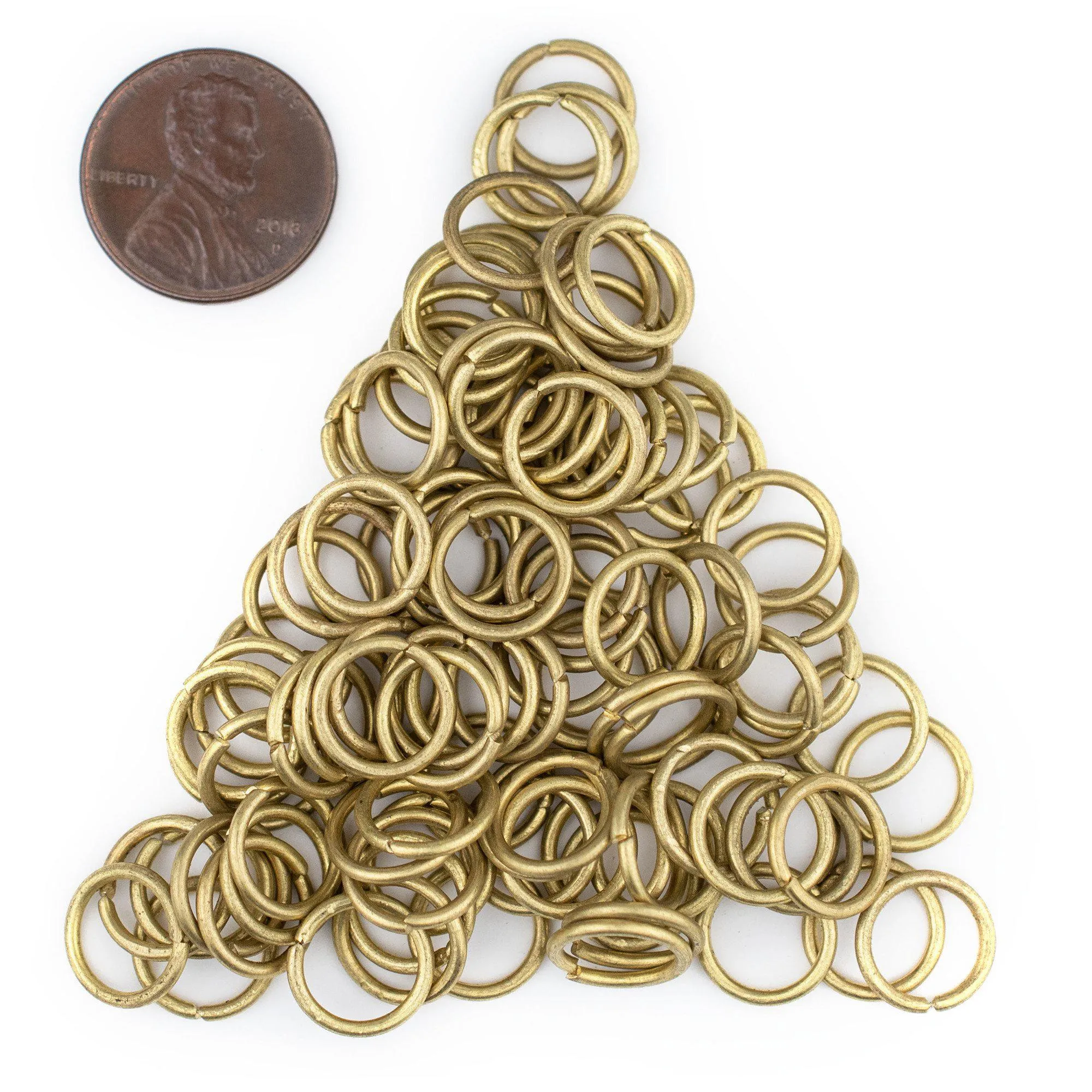 10mm Brass Round Jump Rings (Approx 100 pieces)