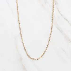 14K Medium Cable Chain - 18 Inches