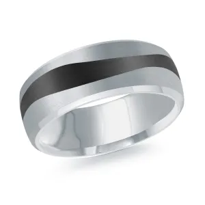 14K White Gold Ring from the Noir Collection by Malo - MRDA-153-7W