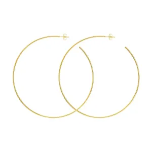 14KY Gold Large Open Hoop 75mm