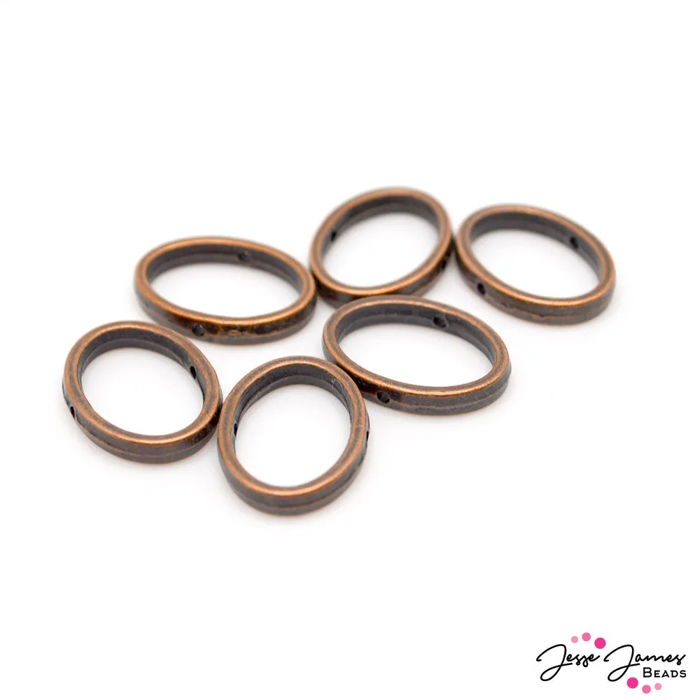 14x19MM Oval Bead Frames in Bronze