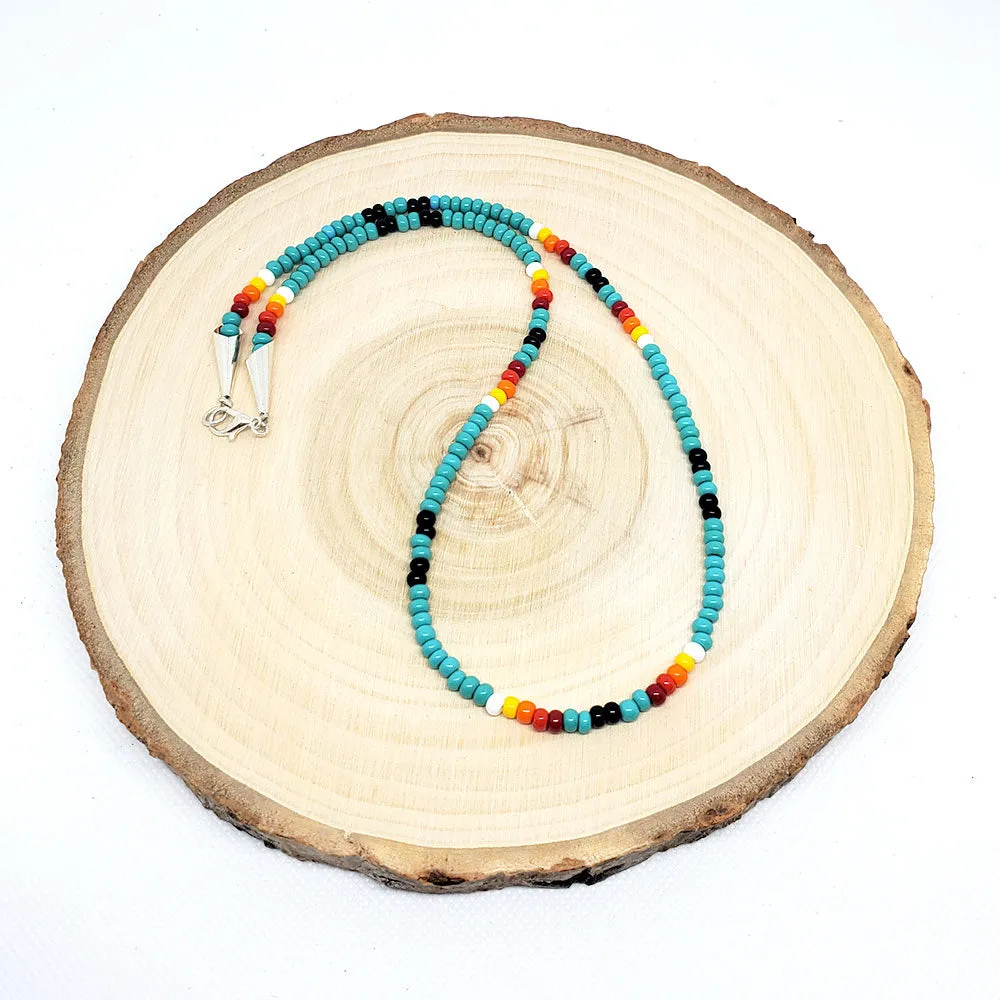 18" Beaded Sunrise Necklace - various colours; SunHeart Rises Designs