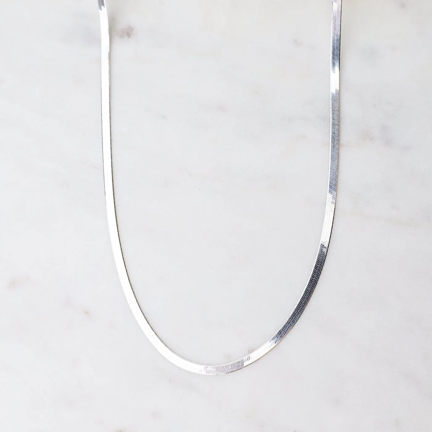 18" Sterling Silver Herringbone Chain