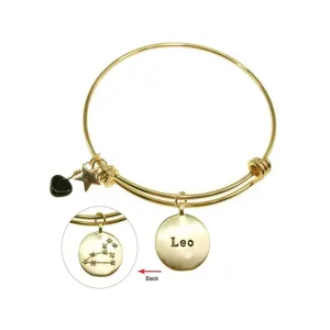 20 KARAT GOLD PLATED LEO ZODIAC BRACELET