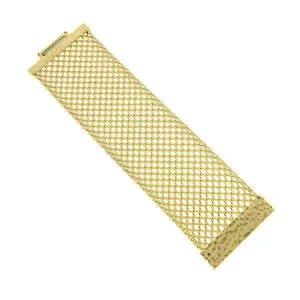 2028 Jewelry Gold Wide Mesh Hammered Magnetic Bracelet