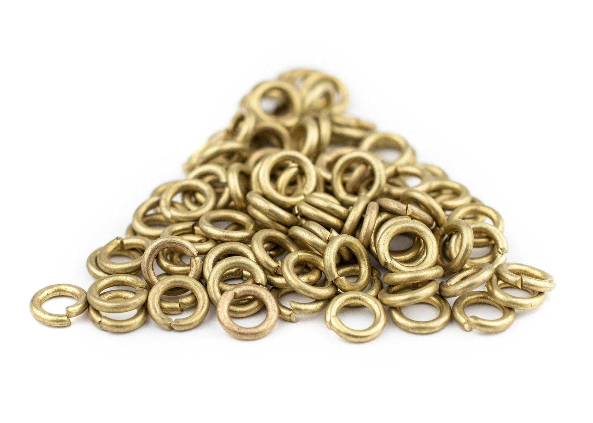 6mm Brass Round Jump Rings (Approx 100 pieces)