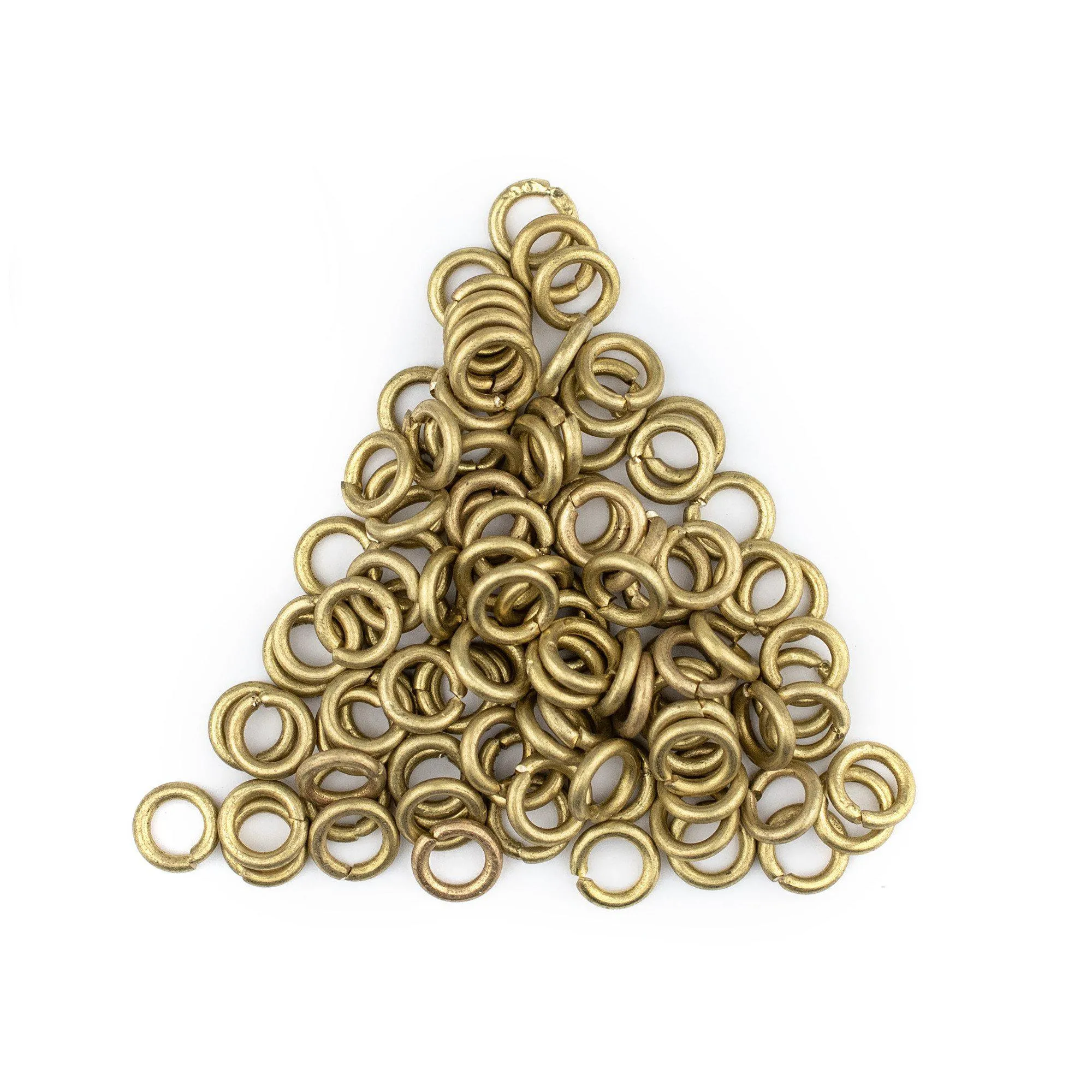 6mm Brass Round Jump Rings (Approx 100 pieces)