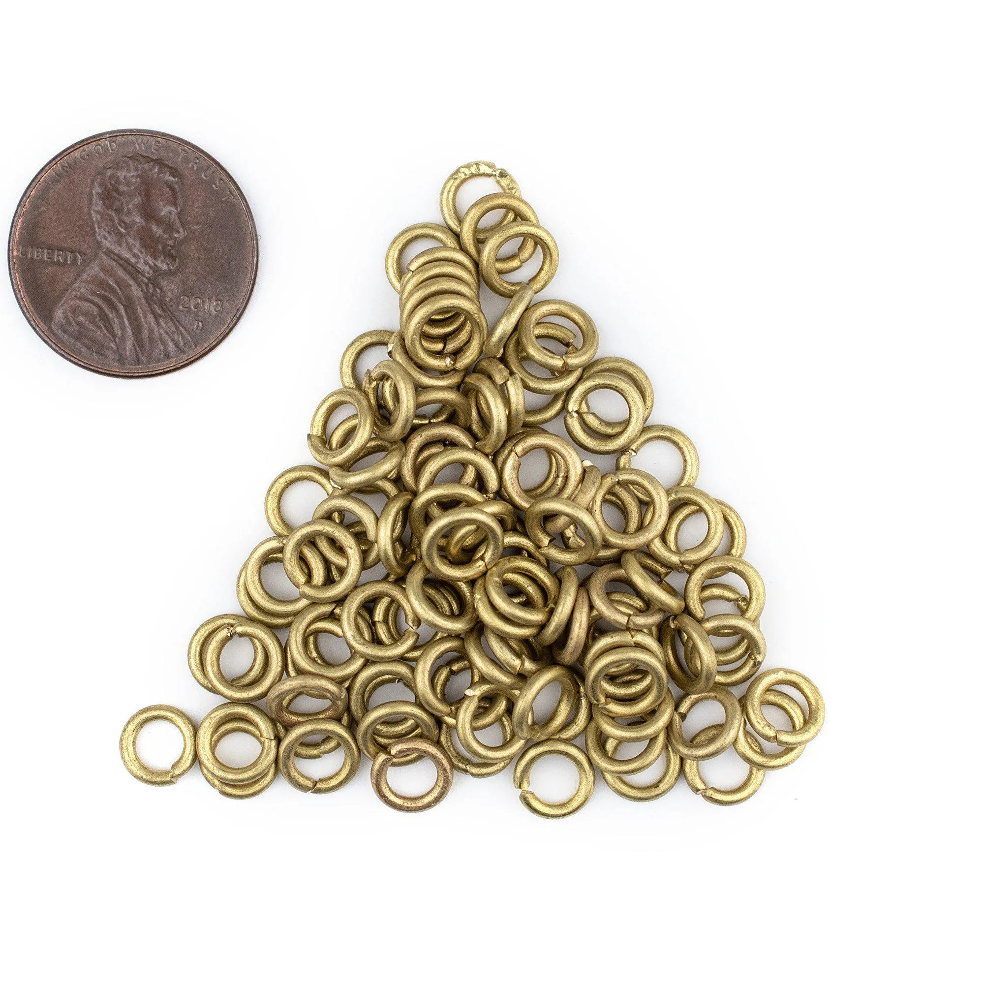 6mm Brass Round Jump Rings (Approx 100 pieces)