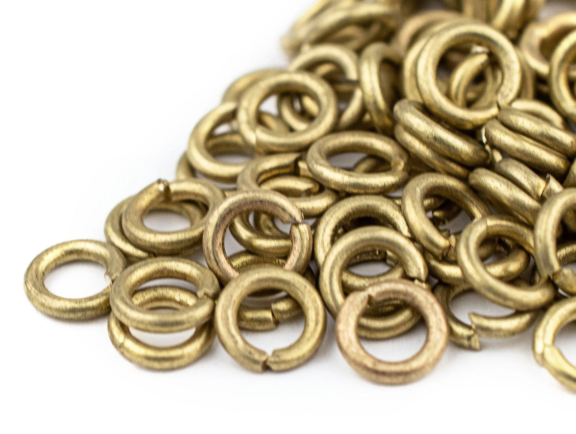 6mm Brass Round Jump Rings (Approx 100 pieces)