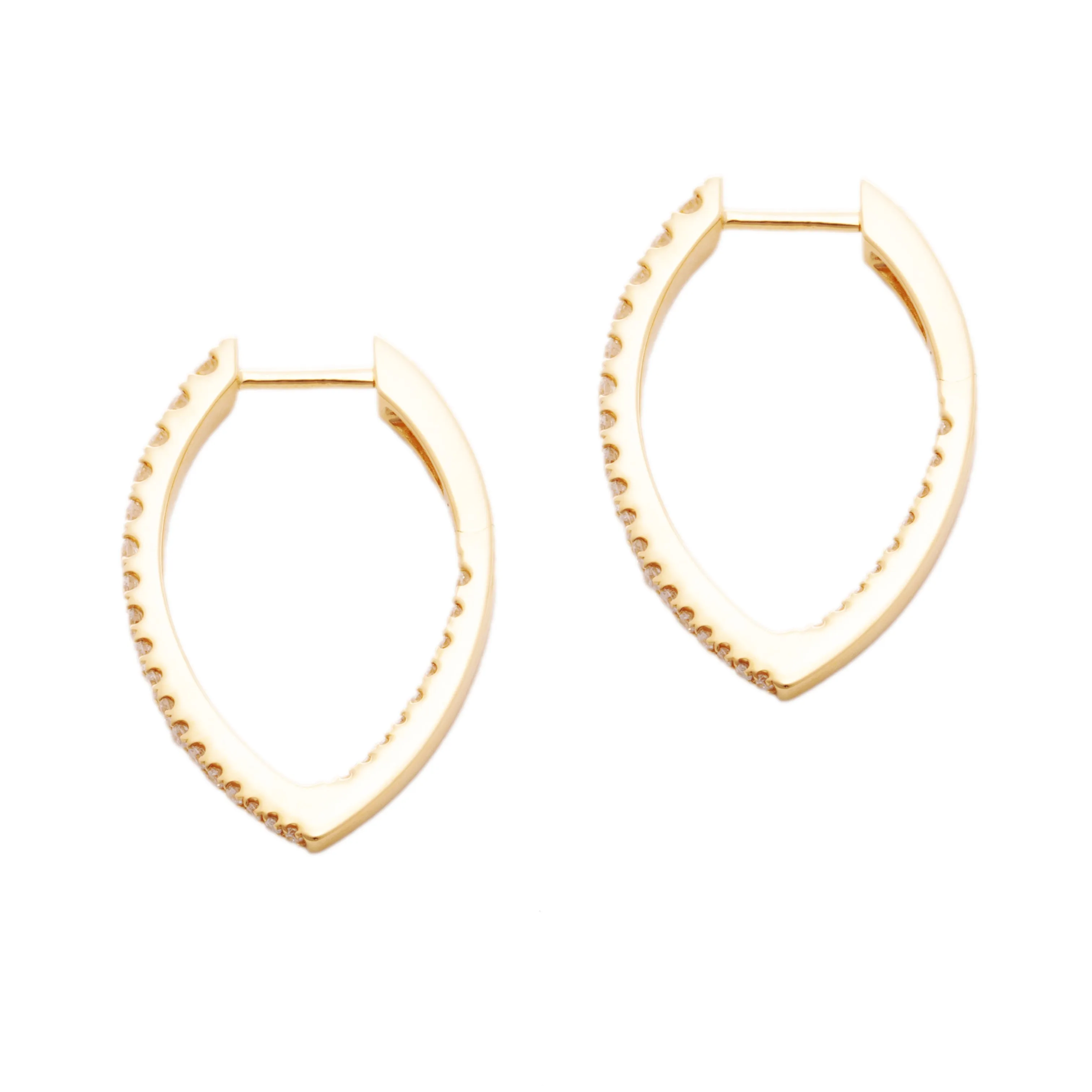 .72ct 18k Yellow Gold Diamond Hoops