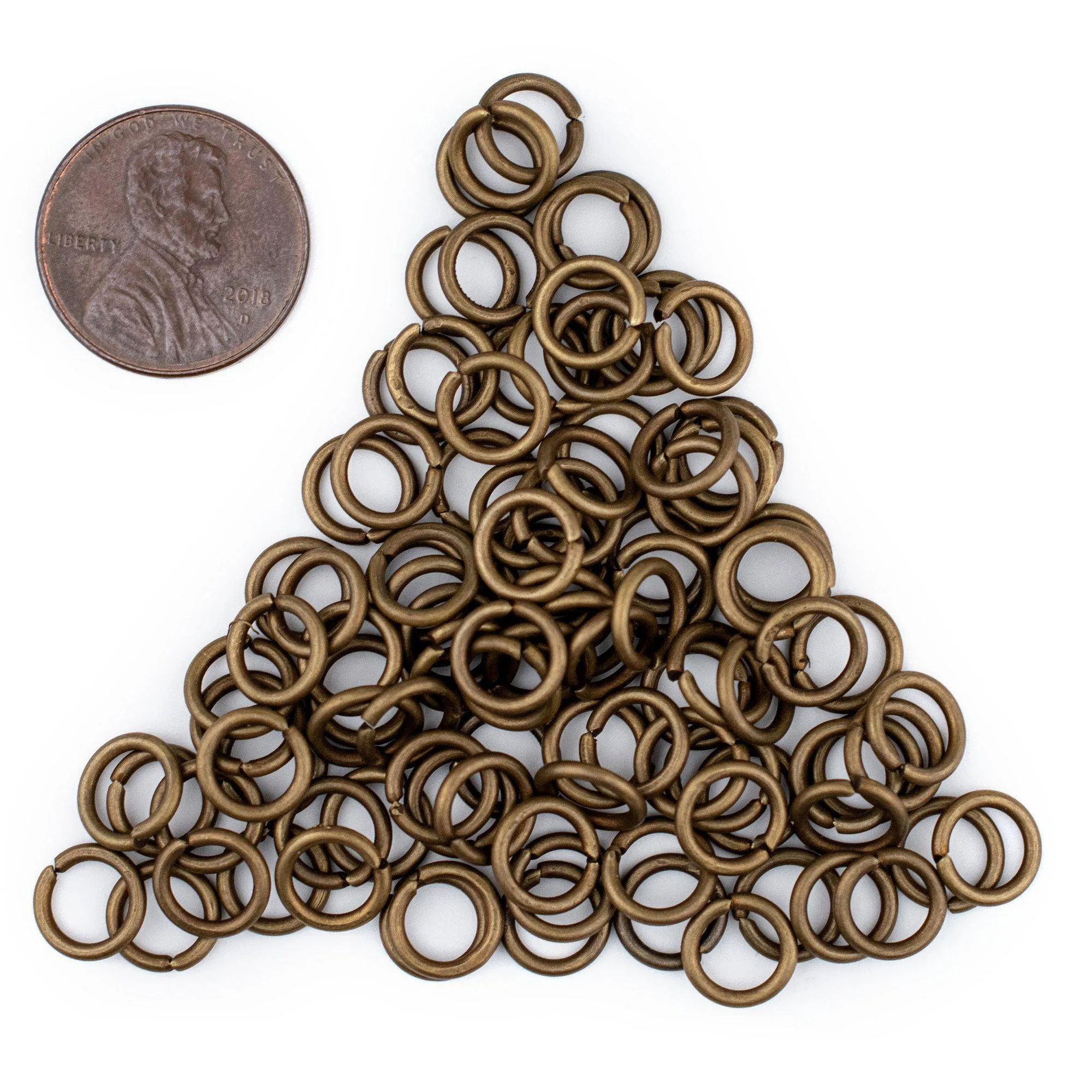 8mm Bronze Round Jump Rings (Approx 100 pieces)