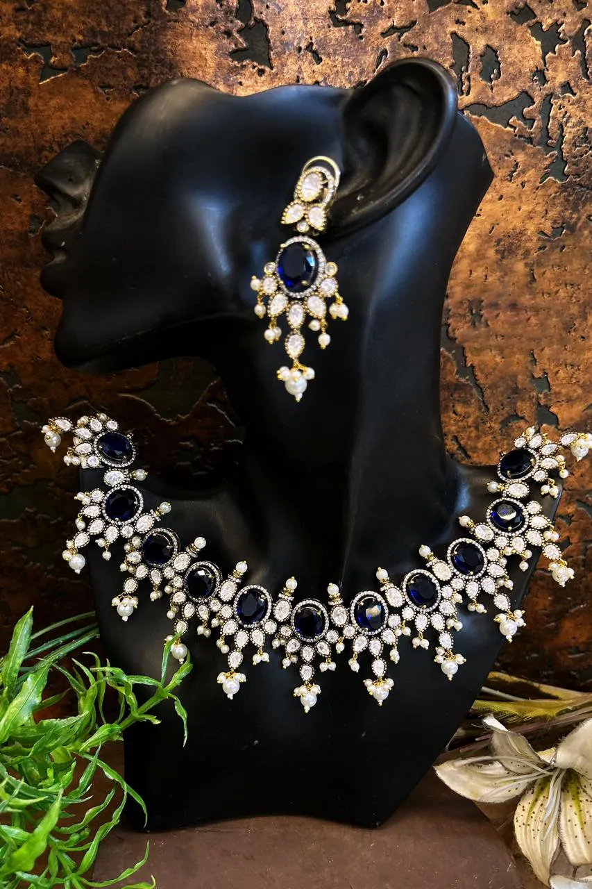 Antique Style Polki Necklace Earrings Indian Jewelry Set, Designer Polki Wedding Jewelry, Polki Statement Bridal Necklace Set, Polki Choker, Polki Earrings Set