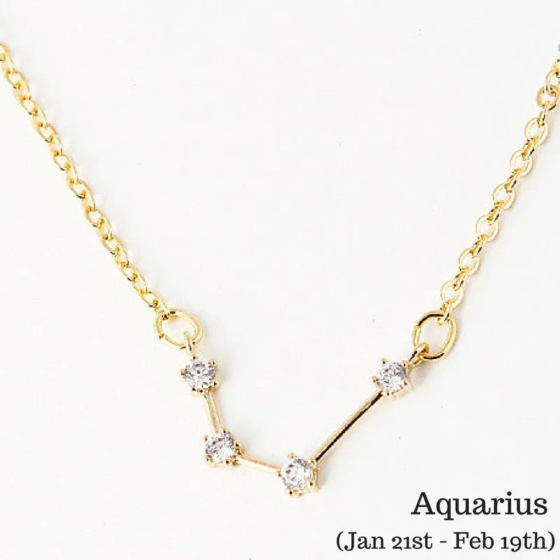 Aquarius Constellation Zodiac Necklace - As seen in Real Simple, People Magazine & more!