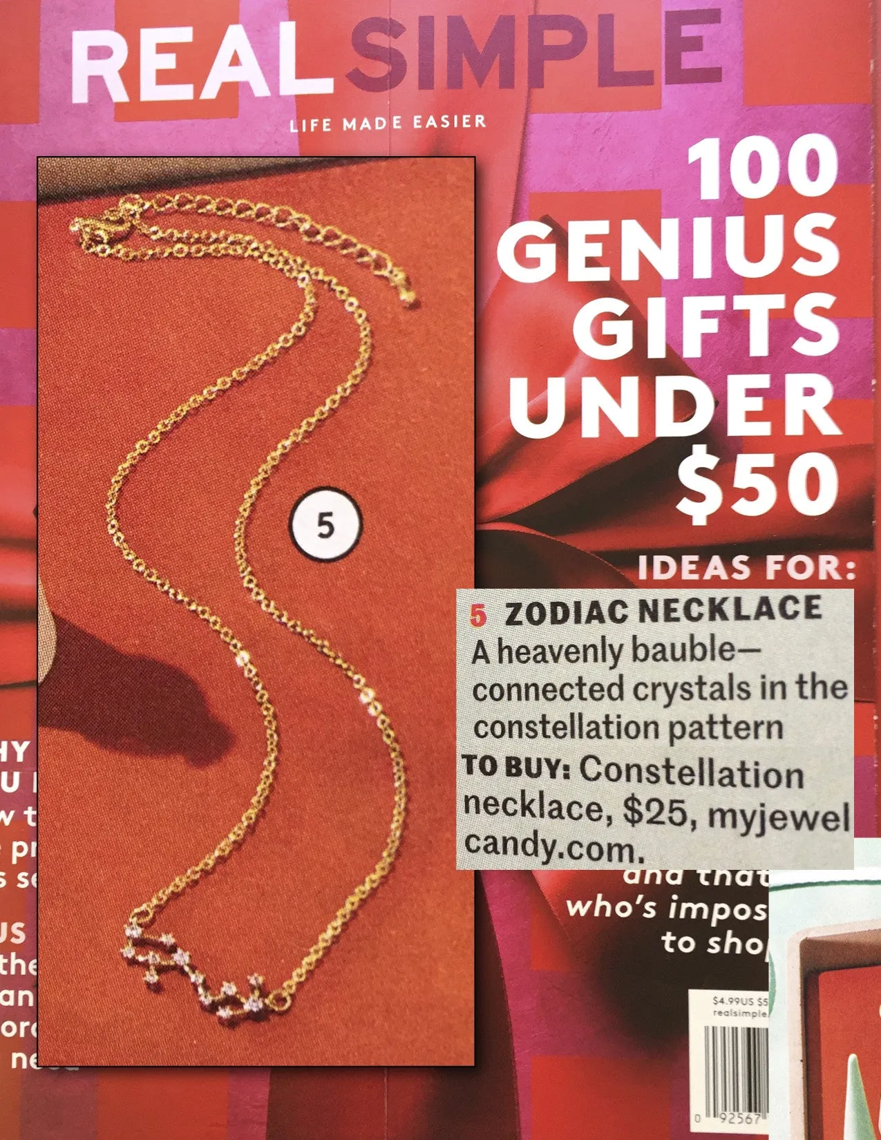 Aquarius Constellation Zodiac Necklace - As seen in Real Simple, People Magazine & more!