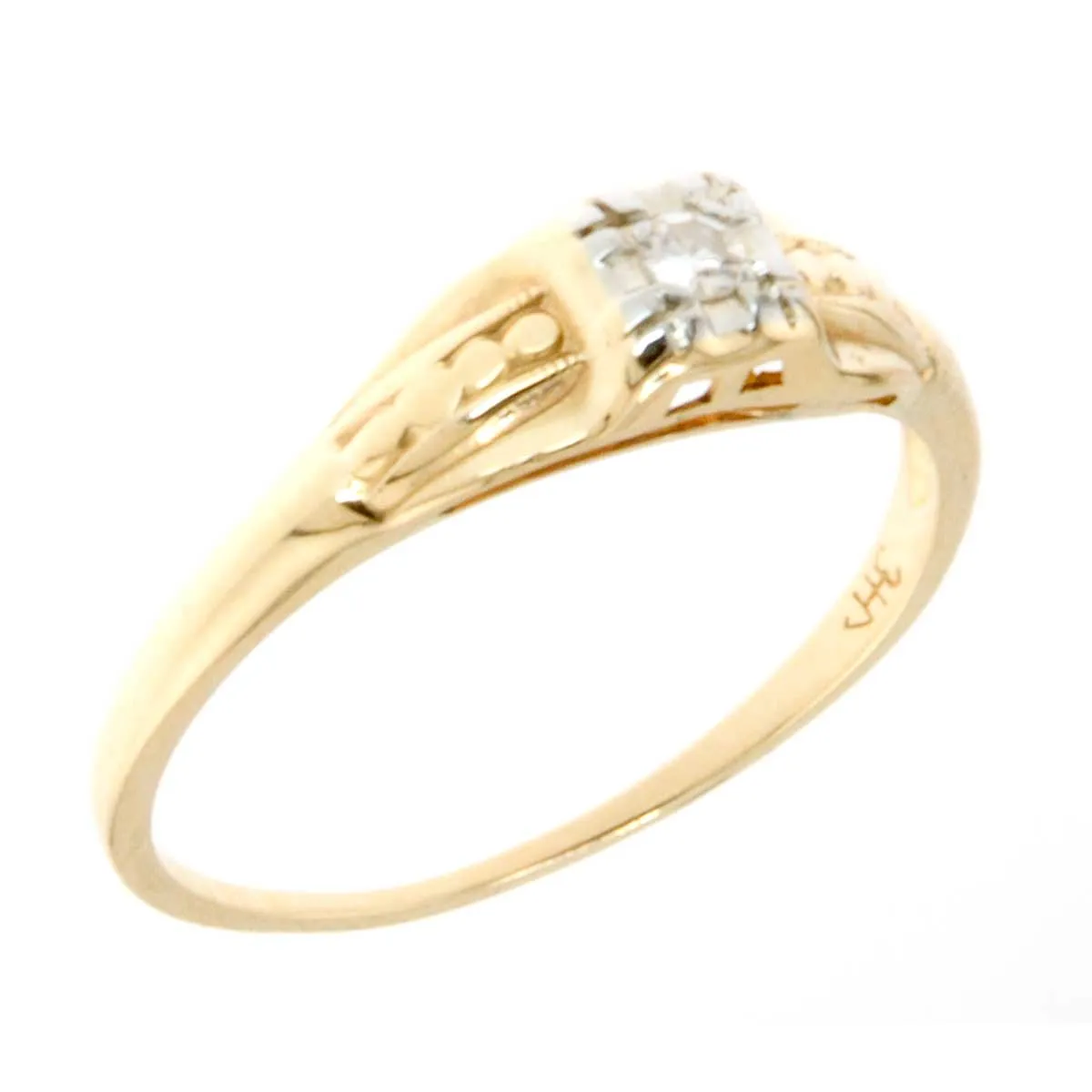 Art Deco 14k-18k Diamond Engagement Ring