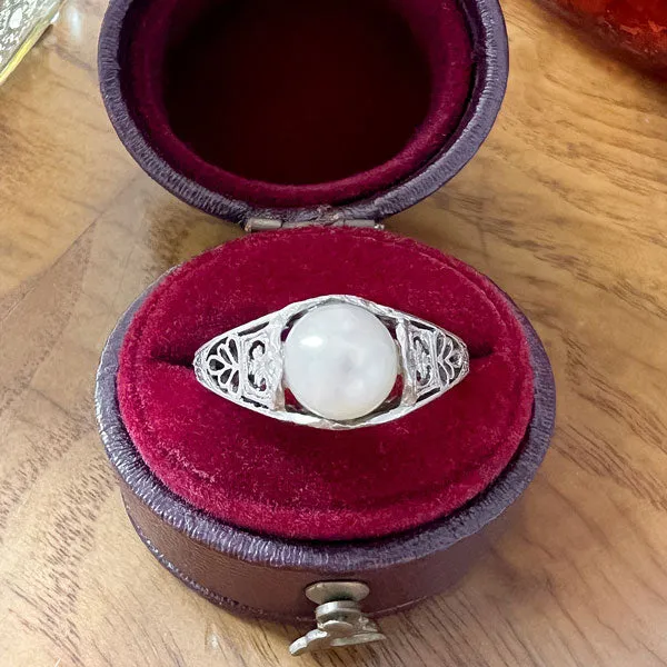 Art Deco Pearl Ring