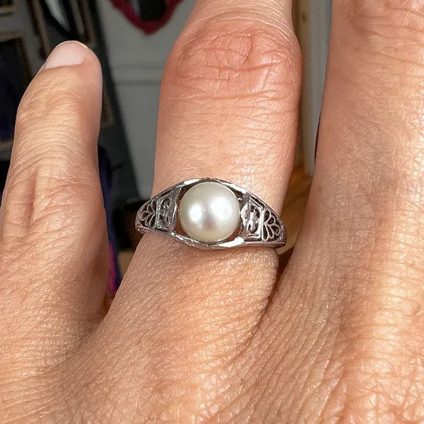 Art Deco Pearl Ring