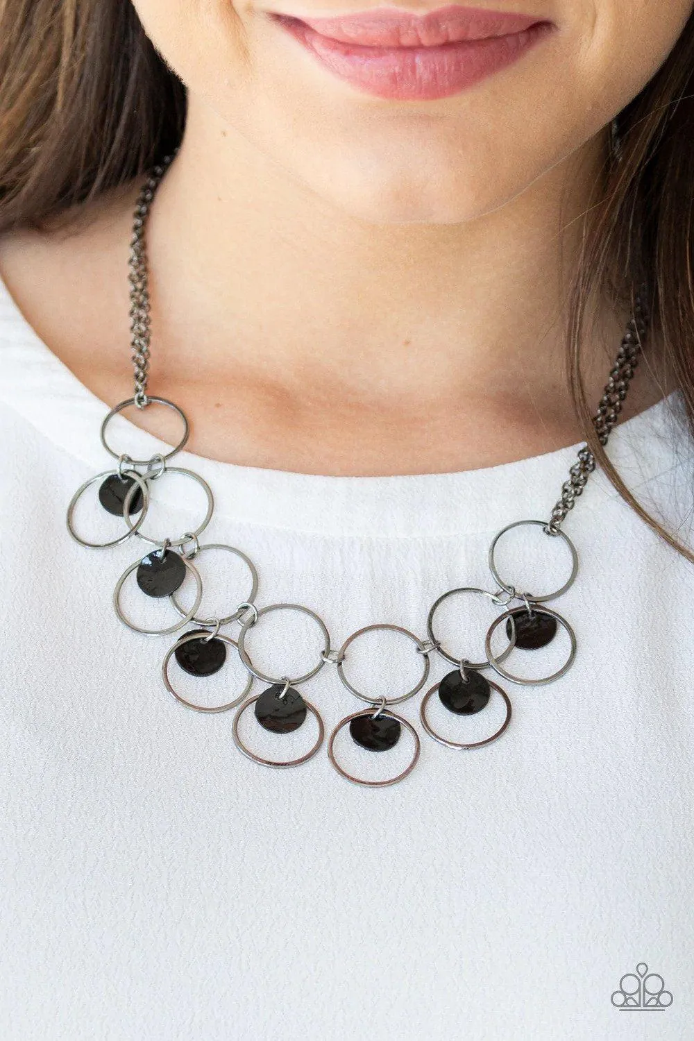 Ask And You SHELL Receive Gunmetal Black Necklace - Paparazzi Accessories