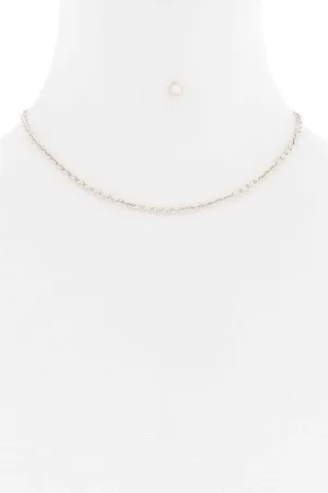 Basic Simple Metal Chain Single Necklace