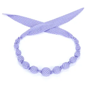 Beaded Necklace, Purple Dots