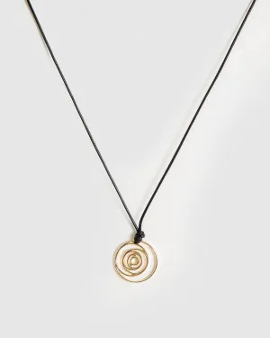 Black Spiral Cord Necklace