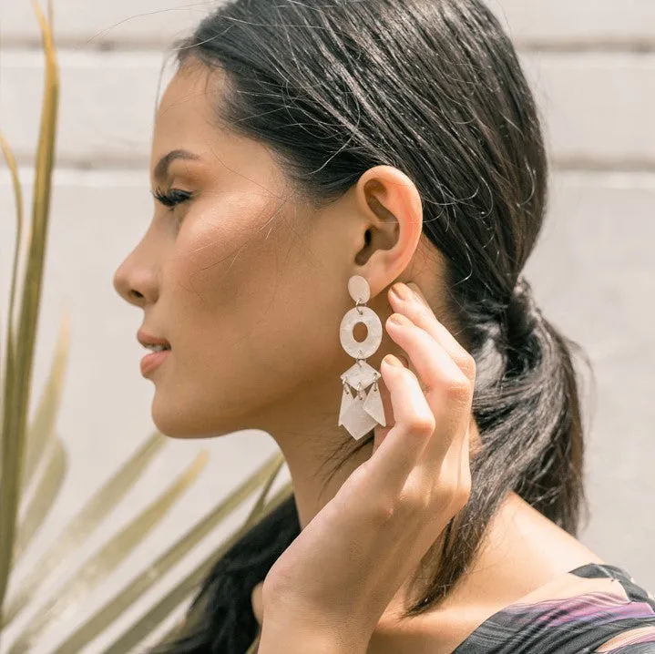 Bobbie Capiz Earrings in Natural