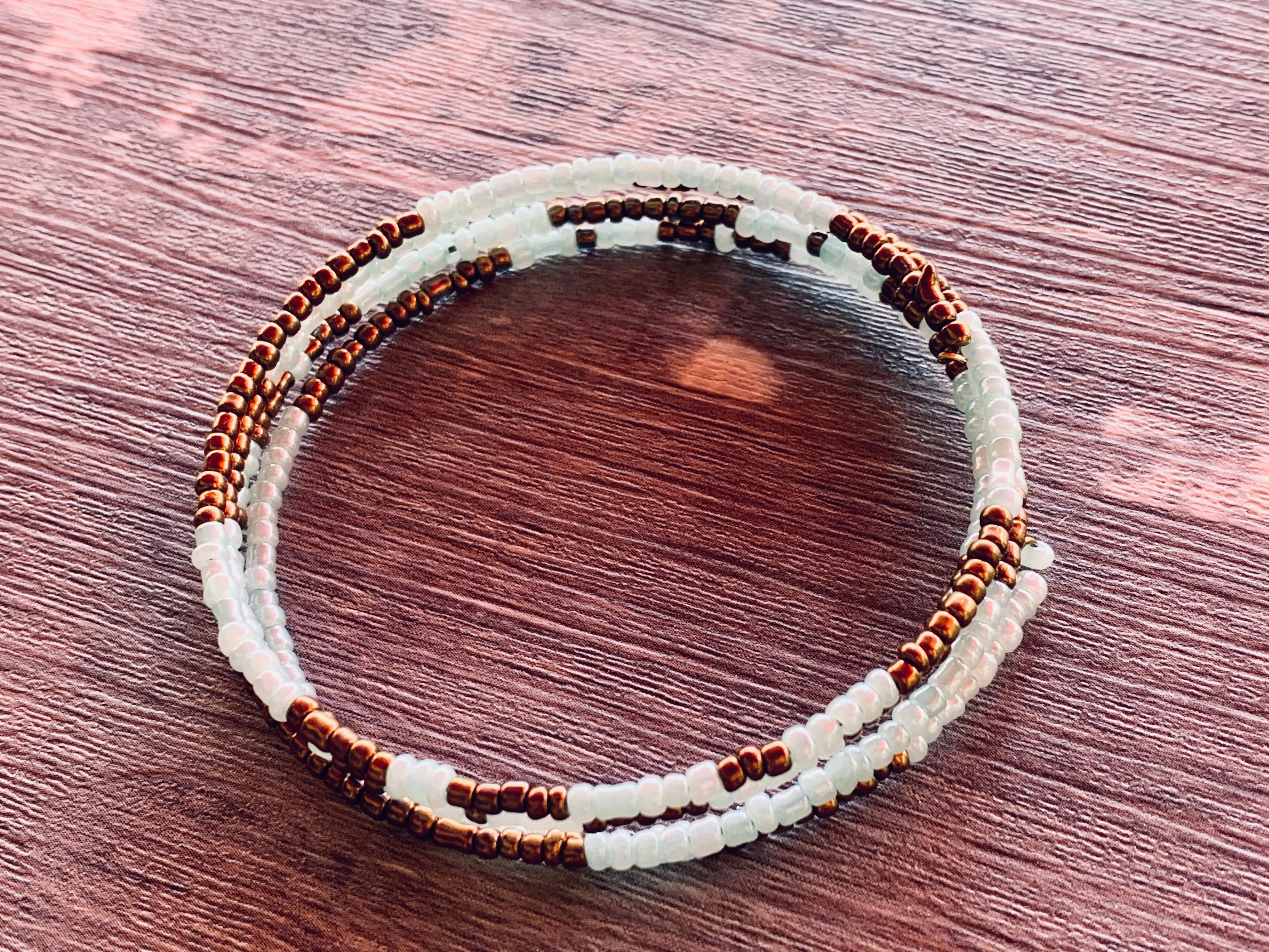 BOHO Style Seed Beads & Memory Wire Bracelet Stacks