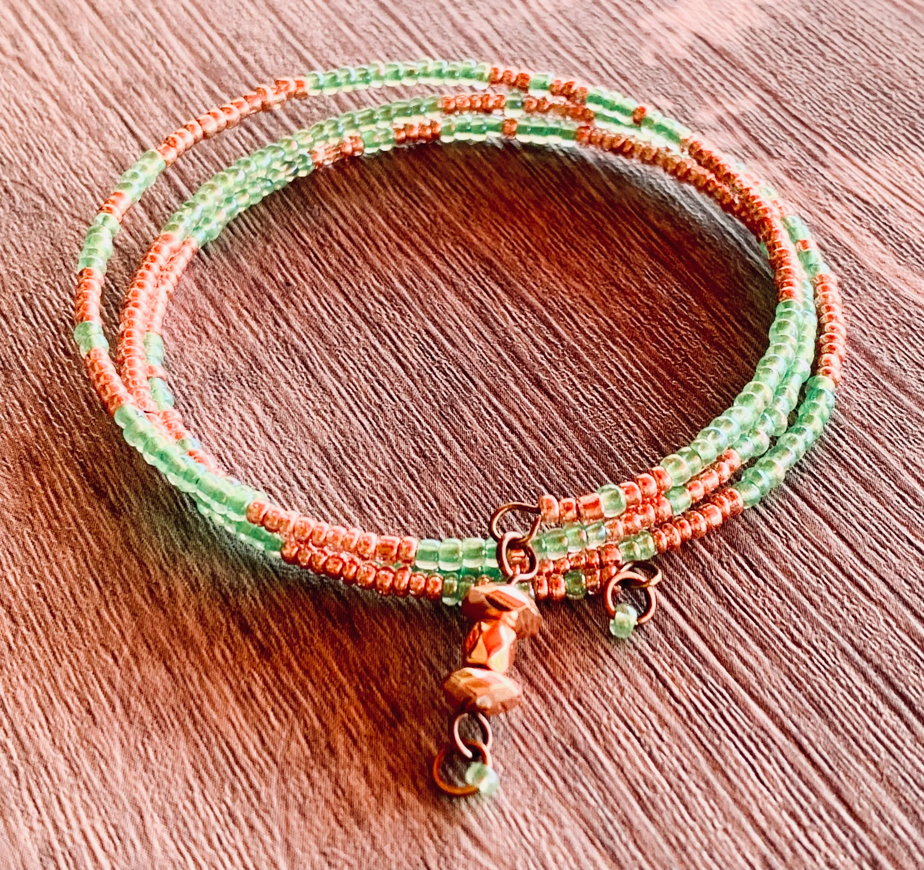 BOHO Style Seed Beads & Memory Wire Bracelet Stacks