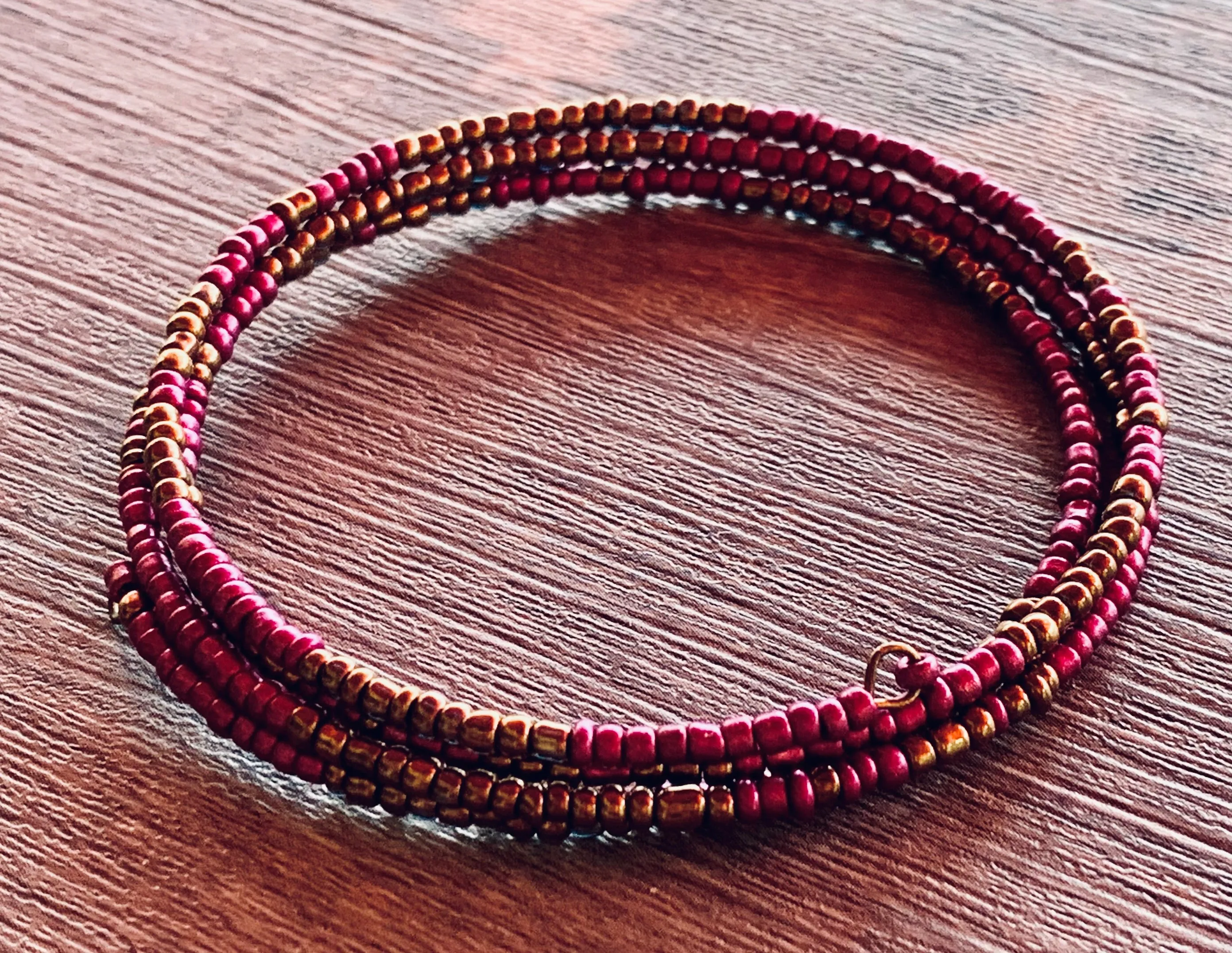 BOHO Style Seed Beads & Memory Wire Bracelet Stacks