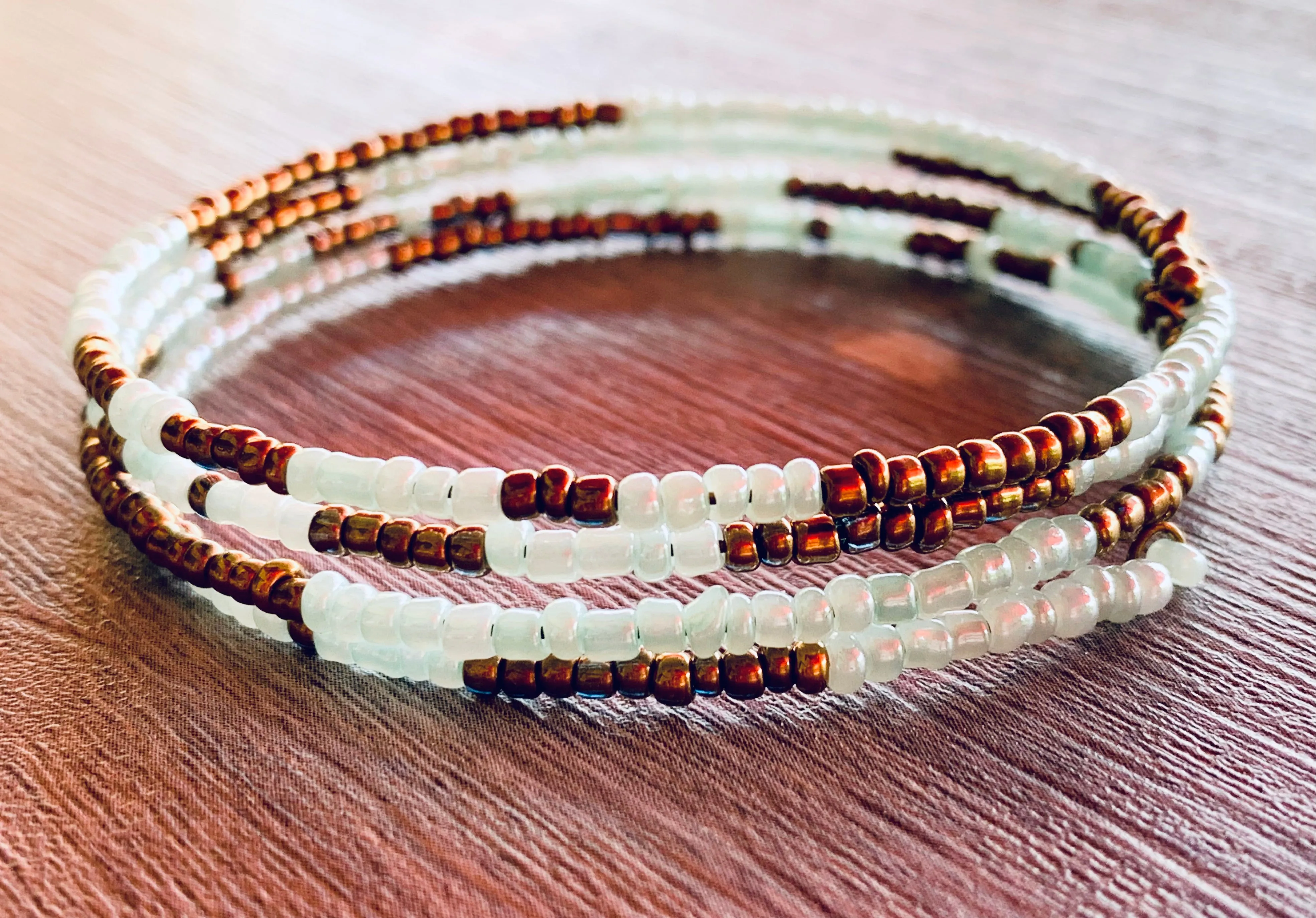 BOHO Style Seed Beads & Memory Wire Bracelet Stacks