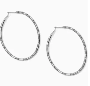 Brighton Pebble Large Oval Hoop Earrings