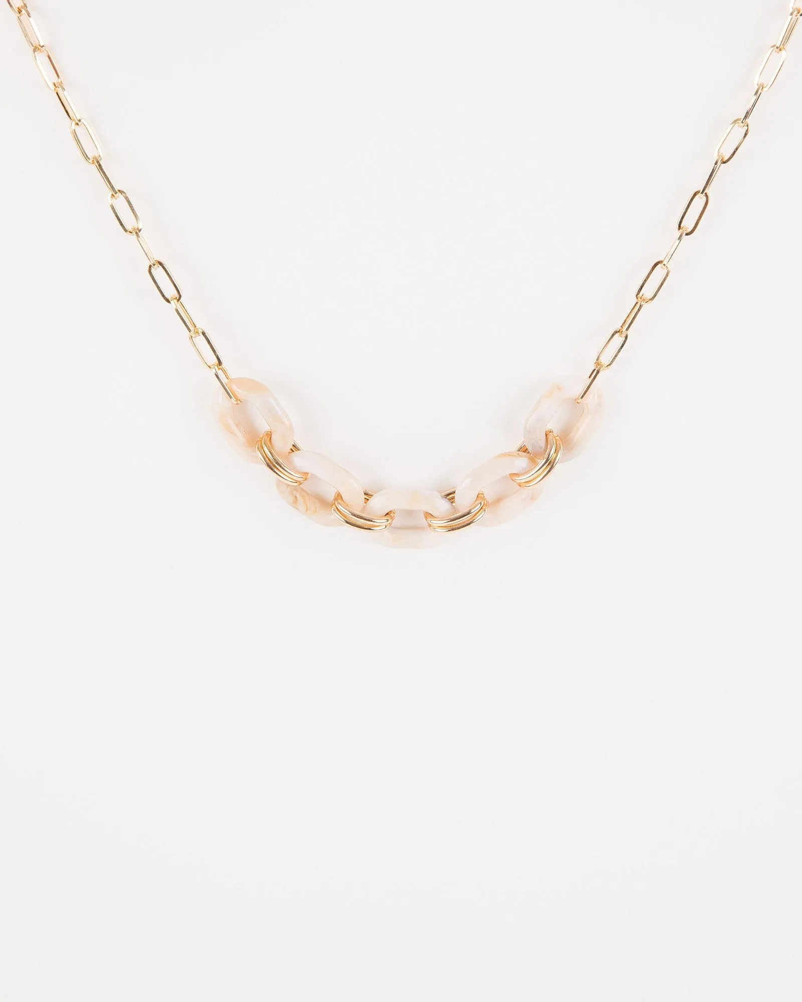 Brown Chunky Acrylic Chain Necklace