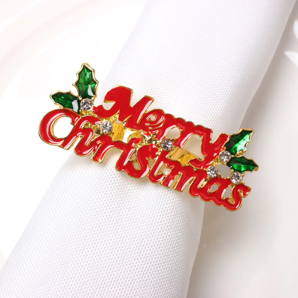 Bulk Set of 6pcs Christmas Napkin Rings Holders Wholesale