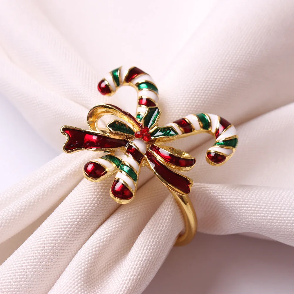 Bulk Set of 6pcs Christmas Napkin Rings Holders Wholesale