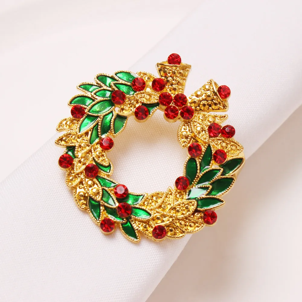 Bulk Set of 6pcs Christmas Napkin Rings Holders Wholesale