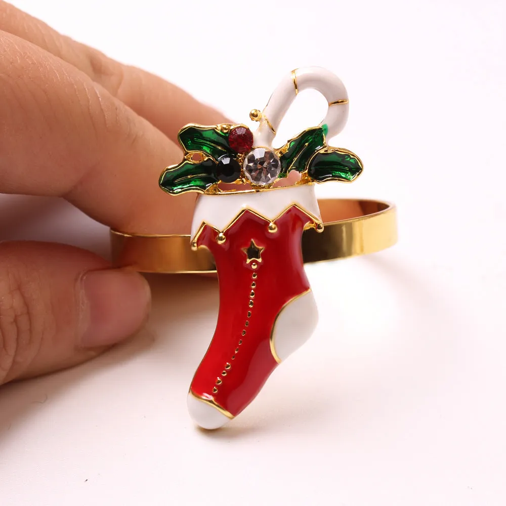 Bulk Set of 6pcs Christmas Napkin Rings Holders Wholesale