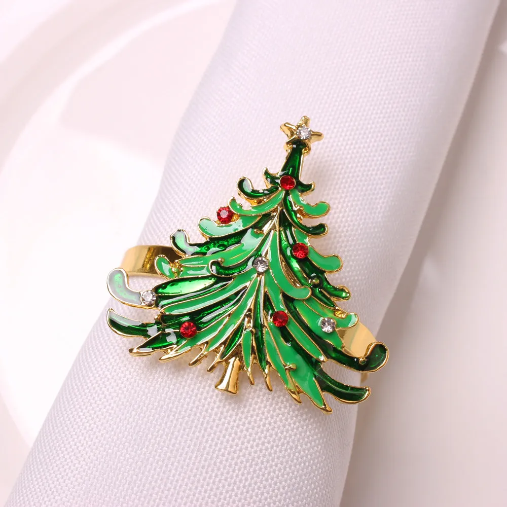 Bulk Set of 6pcs Christmas Napkin Rings Holders Wholesale