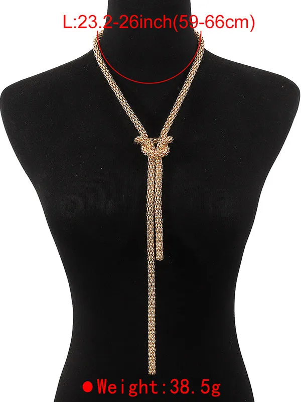 Chains Knot Tasseled Necklaces Accessories