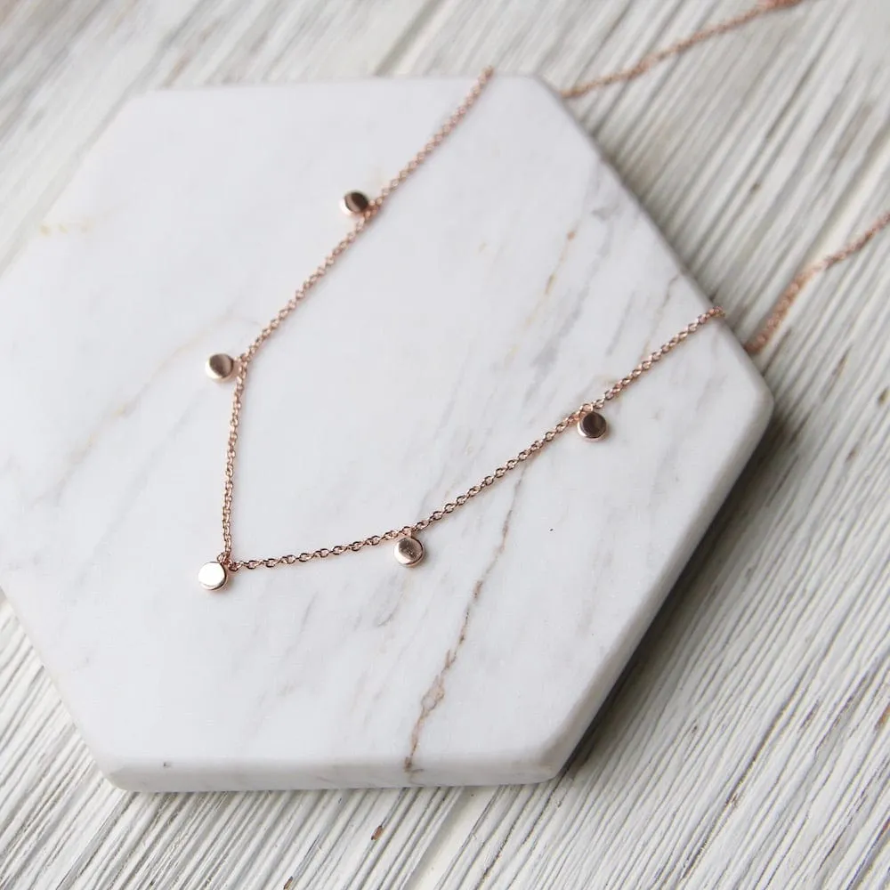 Confetti Necklace - Rose Gold Vermeil