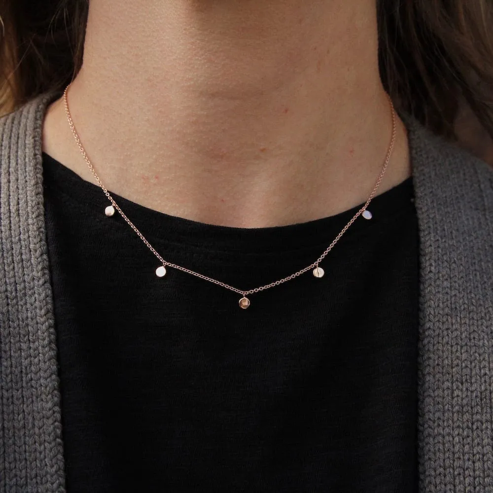 Confetti Necklace - Rose Gold Vermeil