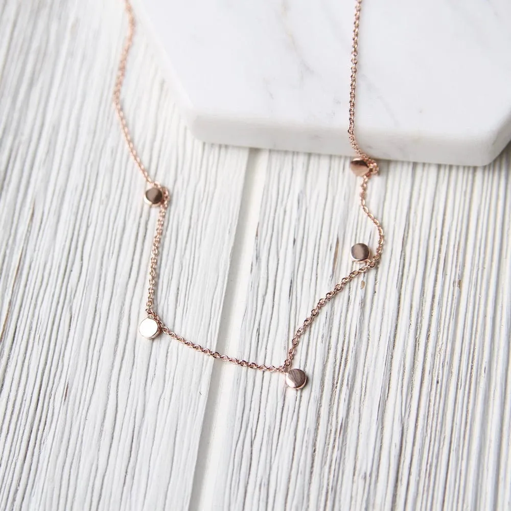 Confetti Necklace - Rose Gold Vermeil