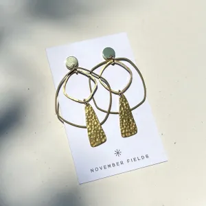 Constance Organic Raw Brass Earrings