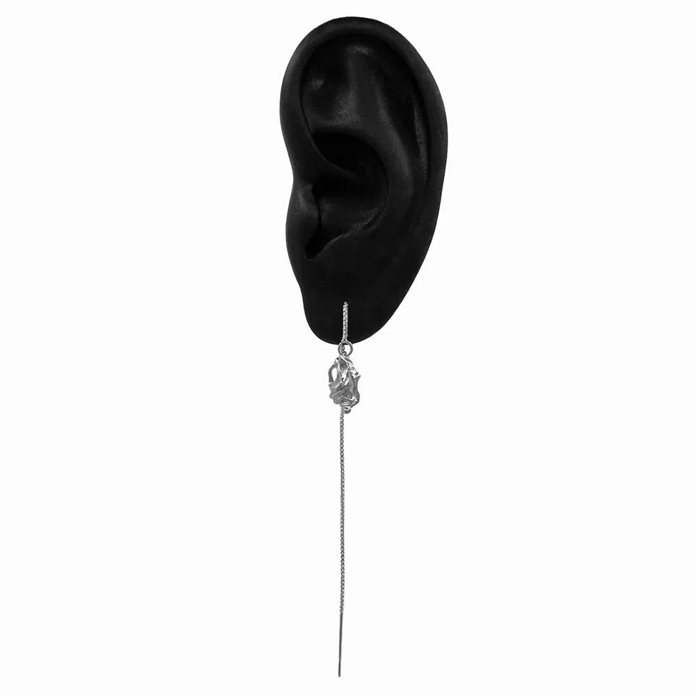 Coração Chain Threader Earring