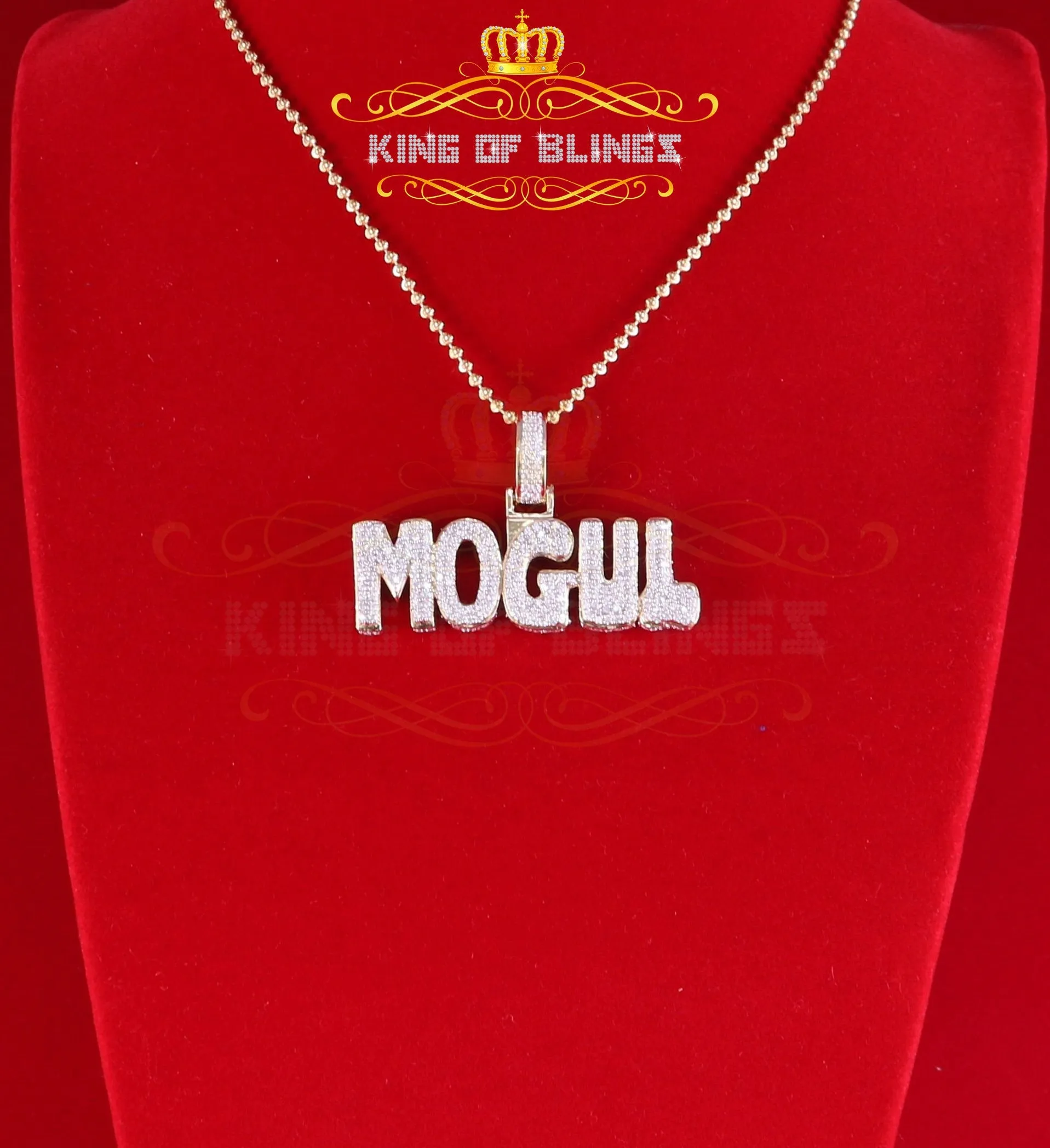 Create your Custom Sterling Silver 2.00 inch like Mogul Pendant in Cubic Zirconia