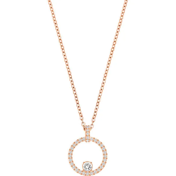 Creativity Circle Rosegold Pendant & Earring