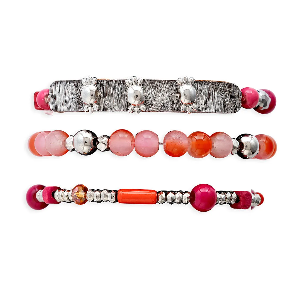 Devonnie Multi-strand Bracelet In Coral